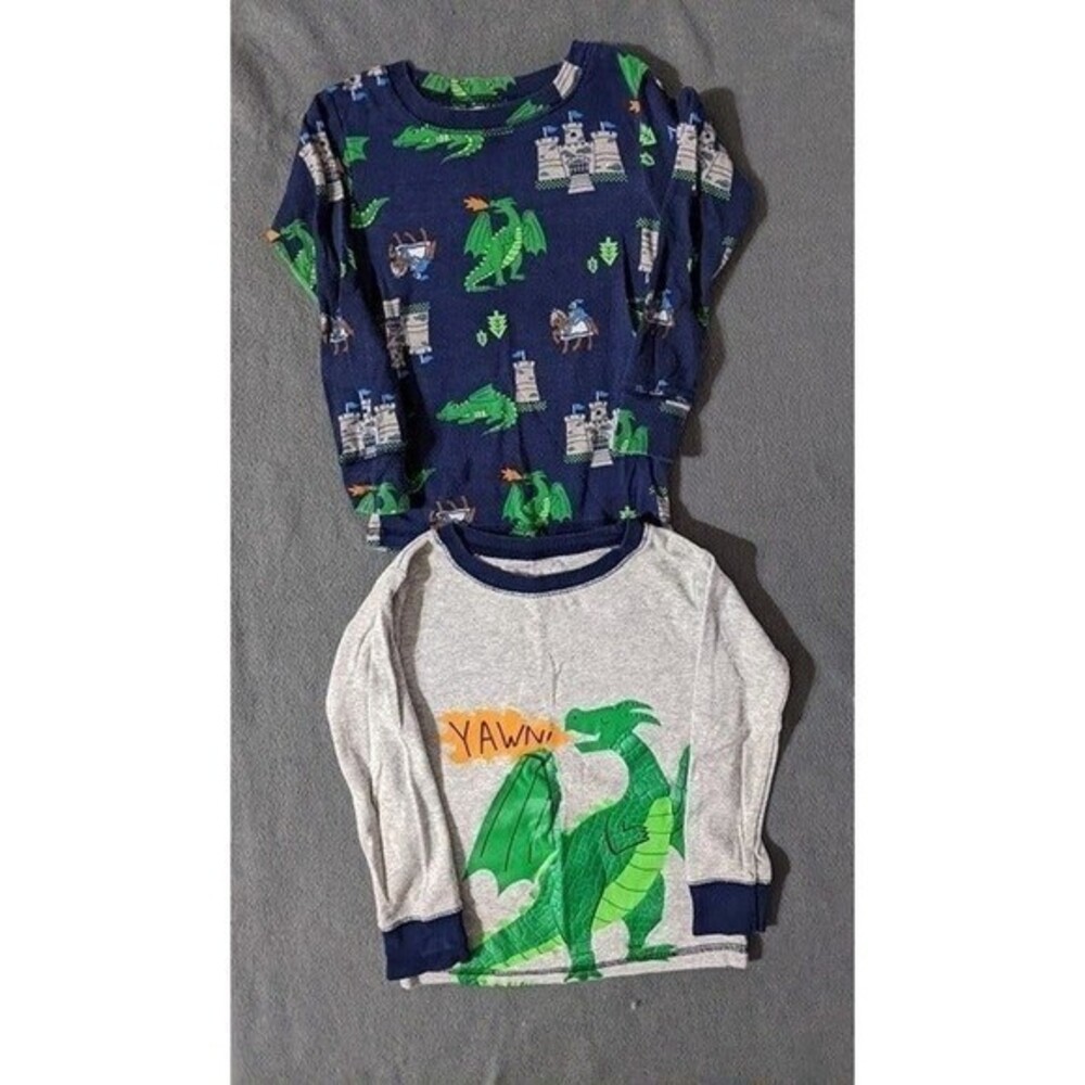 Carter's long sleeve pajamas sleep shirts dinosaur dragon size 3t